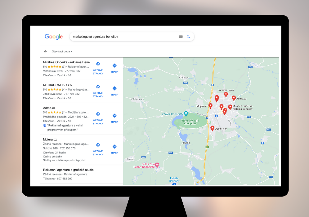 Google Firmy A Google Mapy